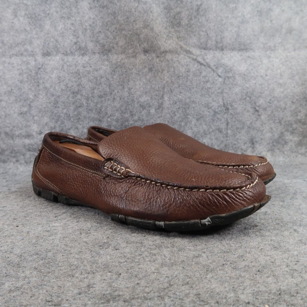Bass Shoes Mens 11 Slip On Driving Loafers Brown Leather Classic Cristo Comfort